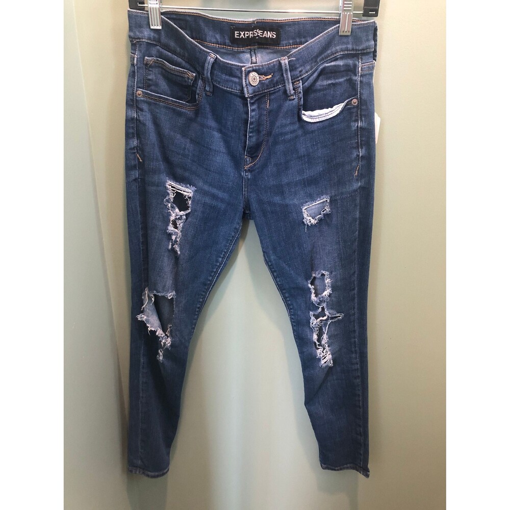 Ripped Express stretch jeans, slim Fit. Size 8